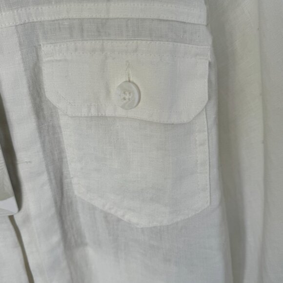 Tommy Bahama White Two Palms Drawcord Jacket (L) - Picture 3 of 4